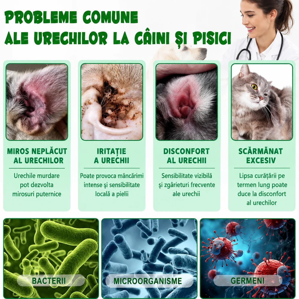 Solutie de Curatare Urechi Caini si Pisici